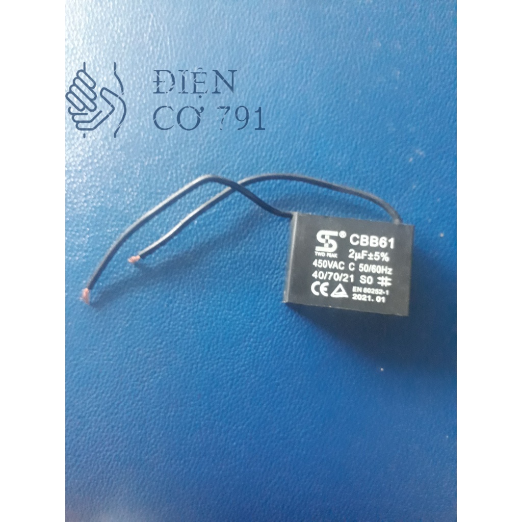 Tụ điện 1uF , 2uf , 3uf, 4uf,,,,.. dùng để thay thế cho quạt ban . quat treo trường.. quạt trân..