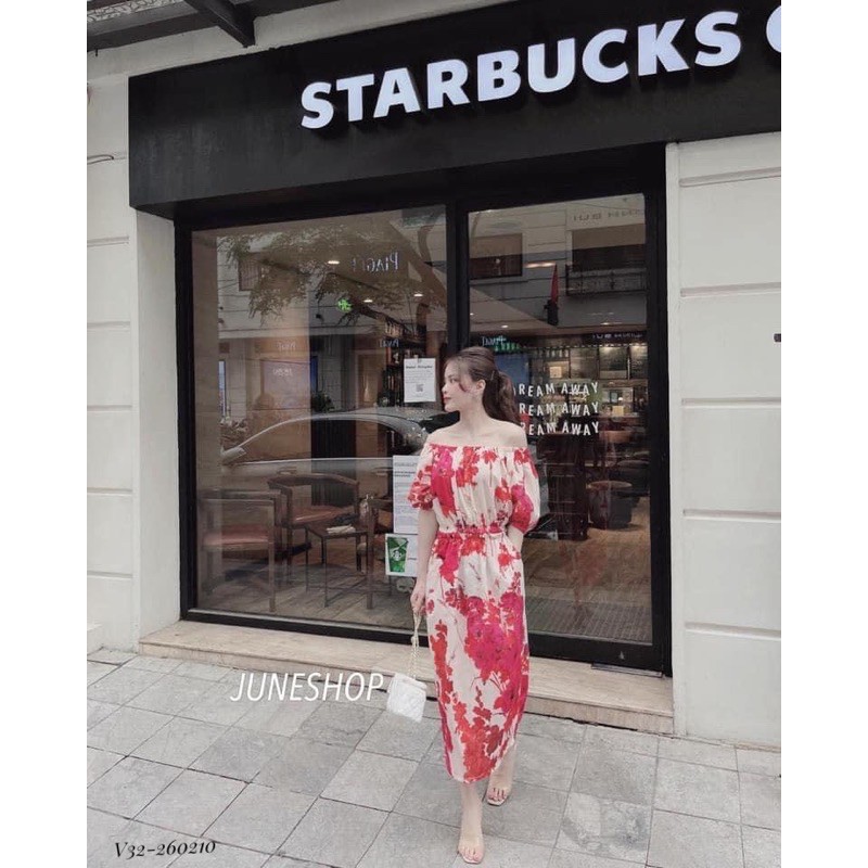 V32 Váy trễ vai cho con bú