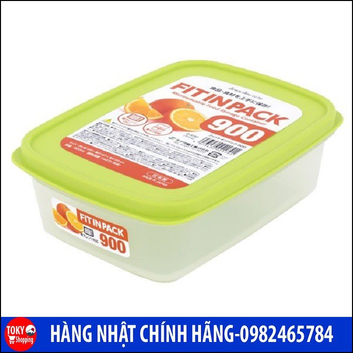 Hộp nhựa đựng thực phẩm nắp dẻo 900ml Made in Japan