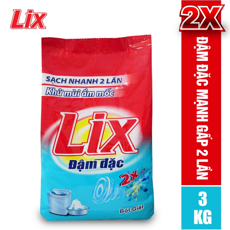 Bột giặt Lix Extra đậm đặc 3Kg (ED003)