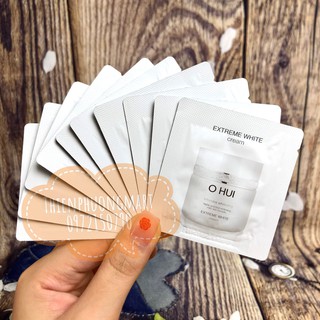 [ DATE MỚI NHẤT ] 10 Gói Sample Kem Dưỡng Trắng Chống Lão Hóa Da OHUI Extreme White Cream 1ml/gói