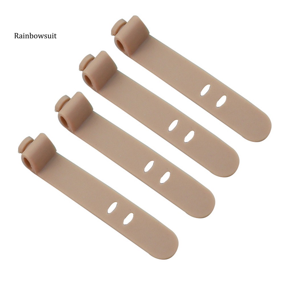 Set 4 dây quấn cáp sắp xếp gọn gàng bằng silicon cao cấp tiện dụng