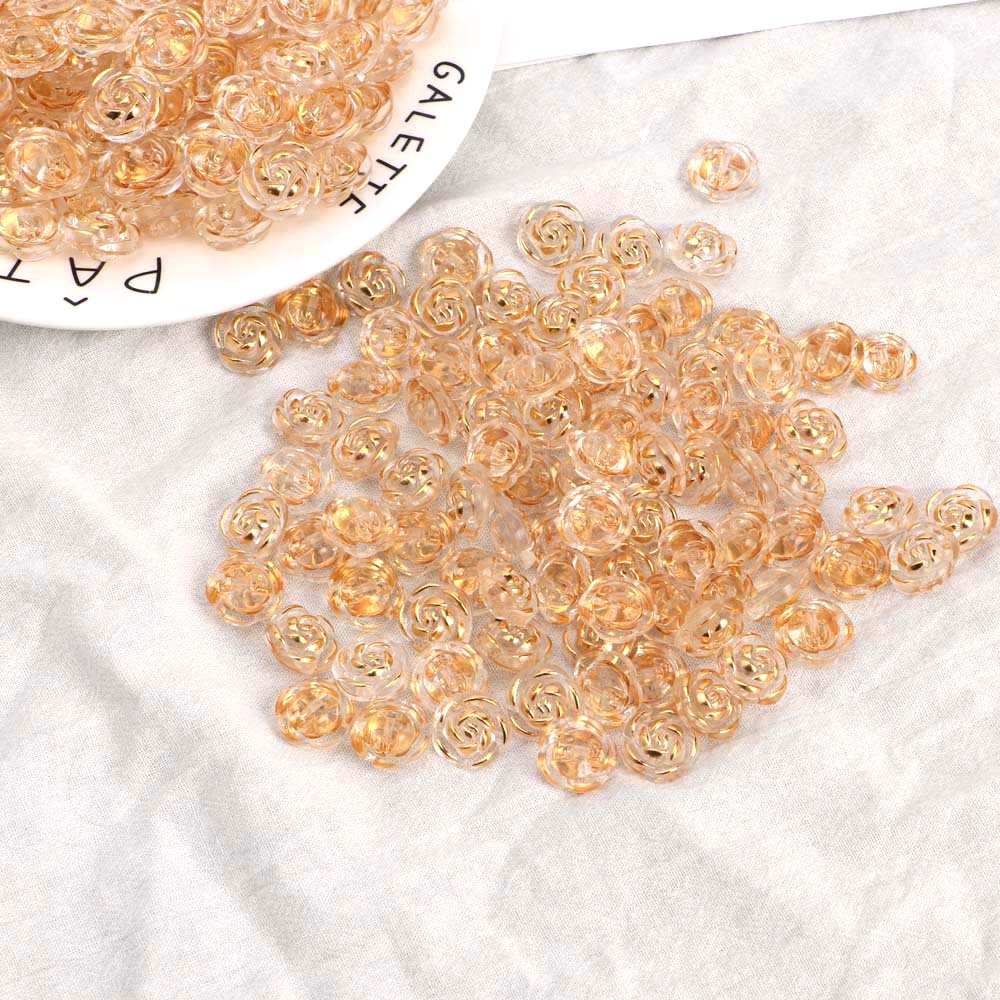 Nút Áo Trong Suốt Hình Hoa Hồng Dùng May Quần Áo Búp Bê Diy