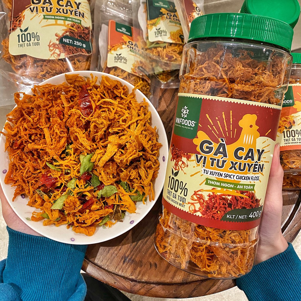 Gà cay vị Tứ Xuyên VN-FOODS - dạng hũ | BigBuy360 - bigbuy360.vn