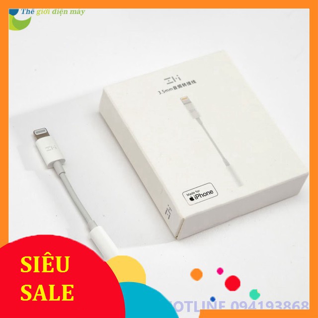 [SiêuRẻ] Cáp chuyển đổi Lightning sang 3.5mm Xiaomi ZMI AL810 Lightning to jack 3.5mm Audio chuẩn MFI - Shop Thế Giới Đi