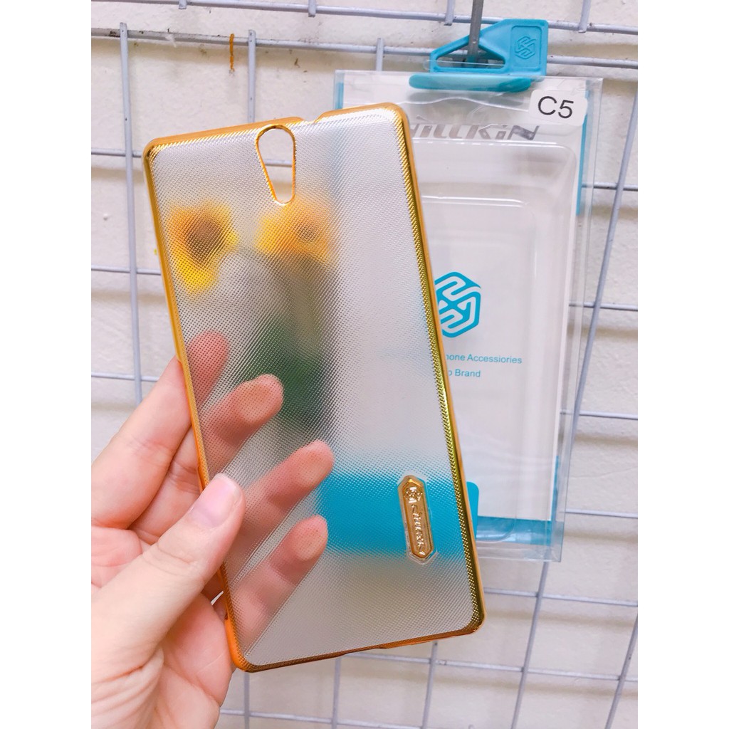 Ốp cứng Nilkin viền vàng cho Sony C5
