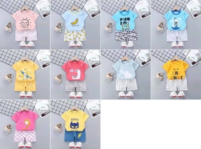 BÁN SỈ Bộ cotton cài vai cho bé hàng QC (ảnh thật + video sp)
