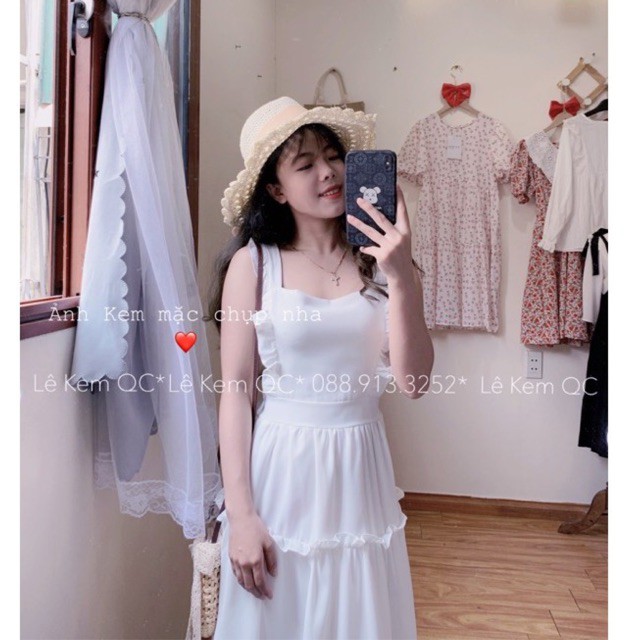 Váy Cánh Tiên ❤️  ❤️ Váy Hai Dây Dáng Xòe Có Lót Trong - Ảnh Thật Kem Chụp ❤️