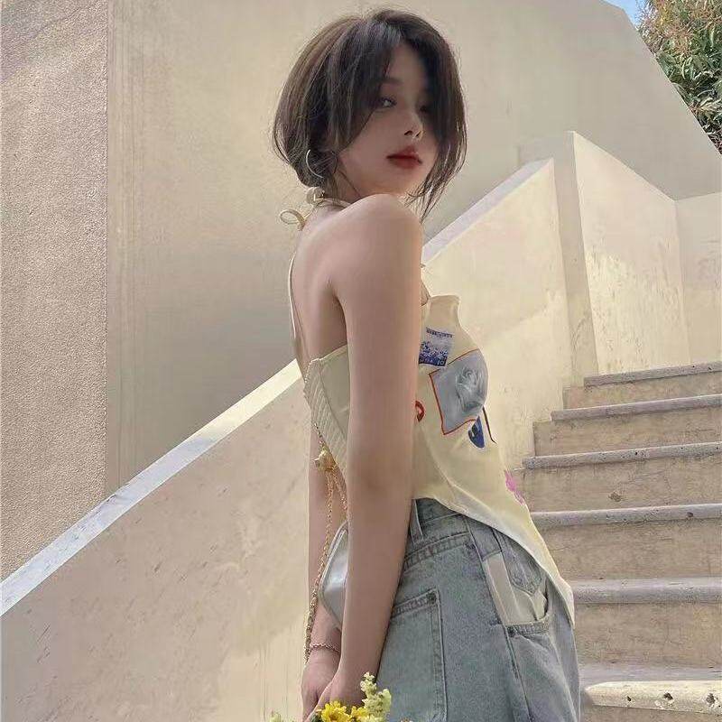 IELGY Áo Hai Dây Thời Trang Gợi Cảm Cho Nữ