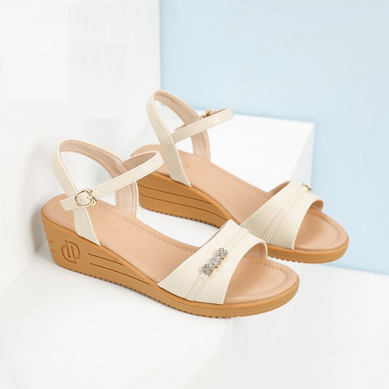 Sandal Dusto đế xuồng chống trượt cao 5cm