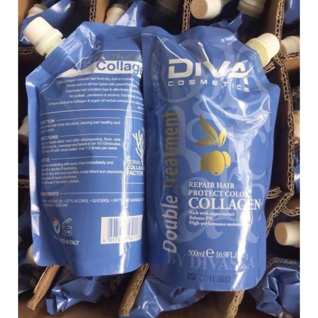 [FREE SHIP & HÀNG A+] HẤP+Ủ TÓC DIVA COLLAGEN HAIR REPAIR 500ML .