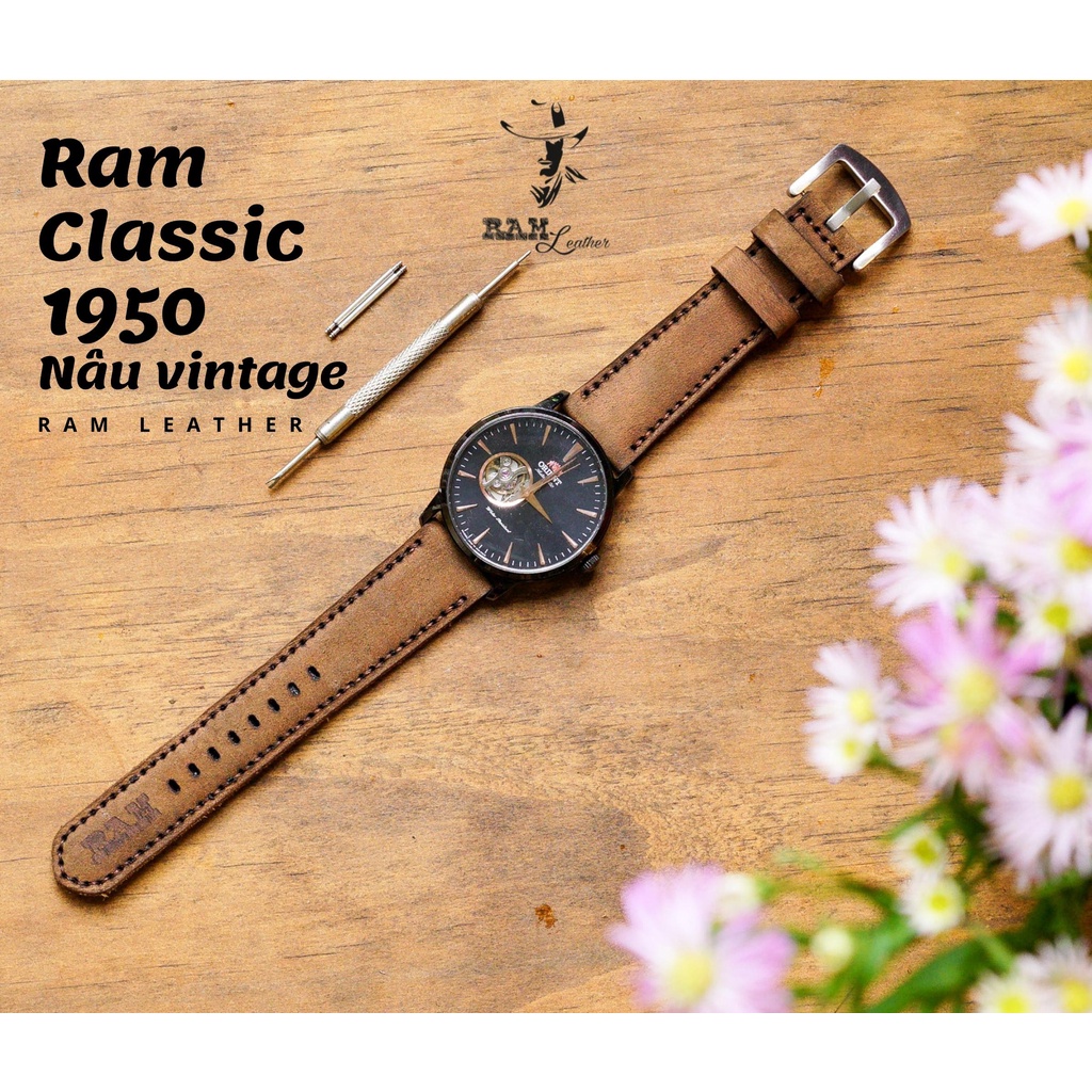 Dây Đồng Hồ Da bò RAM Leather 1950 Sáp Ngựa Cực Chất Bền Đẹp