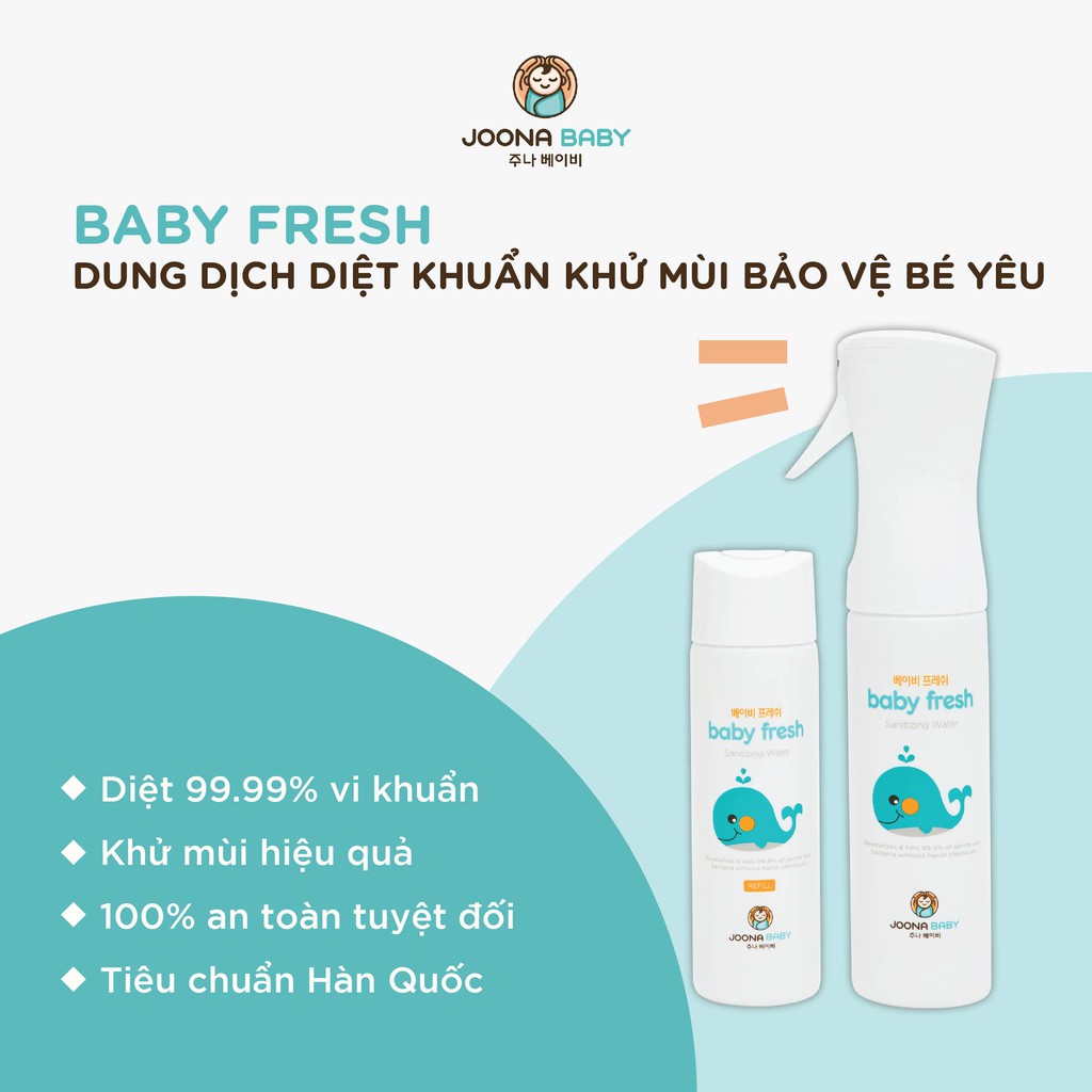 Combo xịt diệt khuẩn, khử mùi và lõi thay thế to Baby Fresh an toàn cho bé 300ml – JOONA BABY Việt Nam – JOONA BABY >>> top1shop >>> shopee.vn