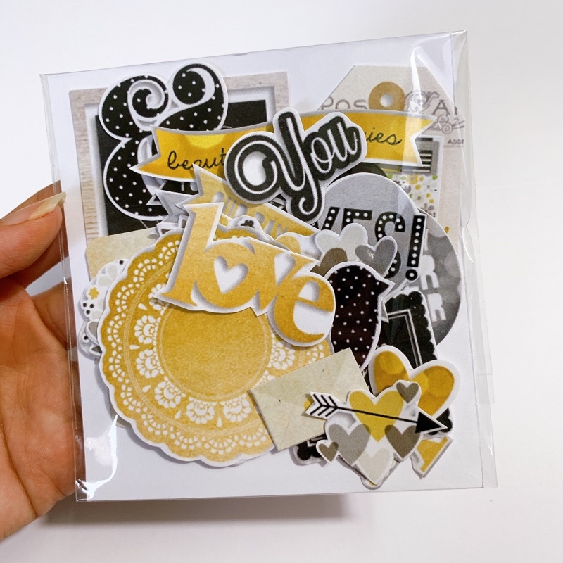 Sticker cắt sẵn  trang trí love box, scrapbook,khung ảnh nổi -Die cut