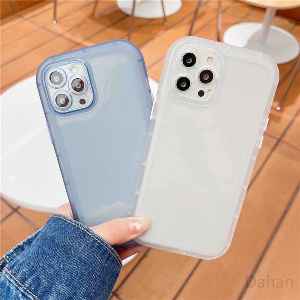 Ốp iPhone silicon trong suốt viền nhám thích hợp cho cho iPhone 13 Pro Max iPhone 12 Pro Max iPhone 11 7 plus