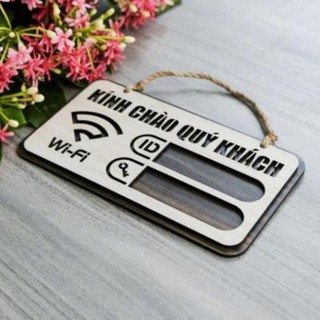 Bảng Gỗ Treo Tường Mật Khẩu WIfi