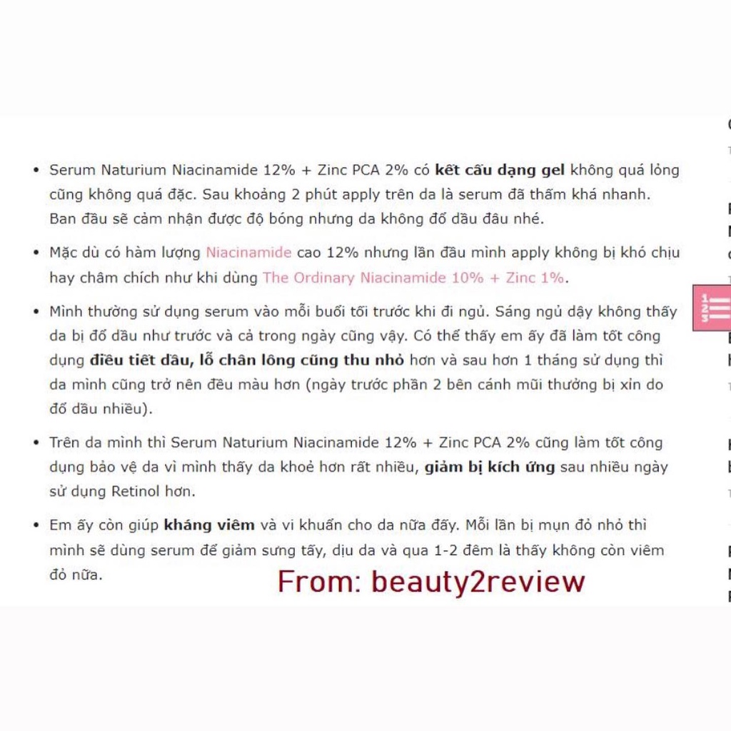 Serum mờ thâm và hỗ trợ trị mụn Naturium Niacinamide Serum 12% Plus Zinc 2% 30ml