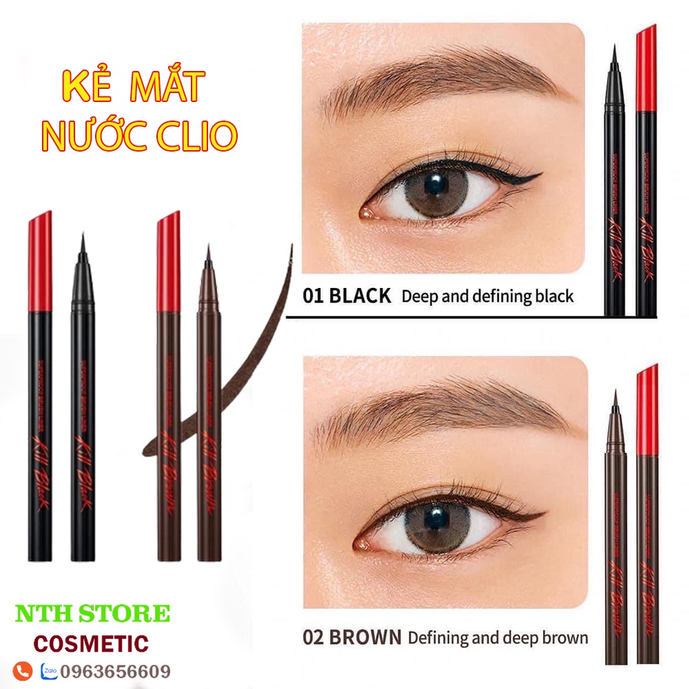 Kẻ Mắt Nước Clio - Bút kẻ viền mắt không lem không trôi chống nước