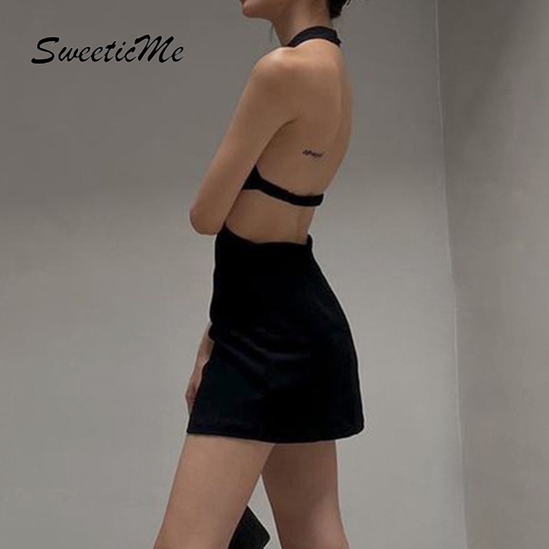 Đầm Dây Mảnh Hở Lưng SweeticMe Thời Trang Nữ 2022