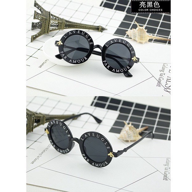 Kính râm thời trang nam nữ gọng Gucci L'AVEUGLE PAR AMOUR , chống tia UV mẫu mới nhất ,mặt nhỏ phong cách cá tính