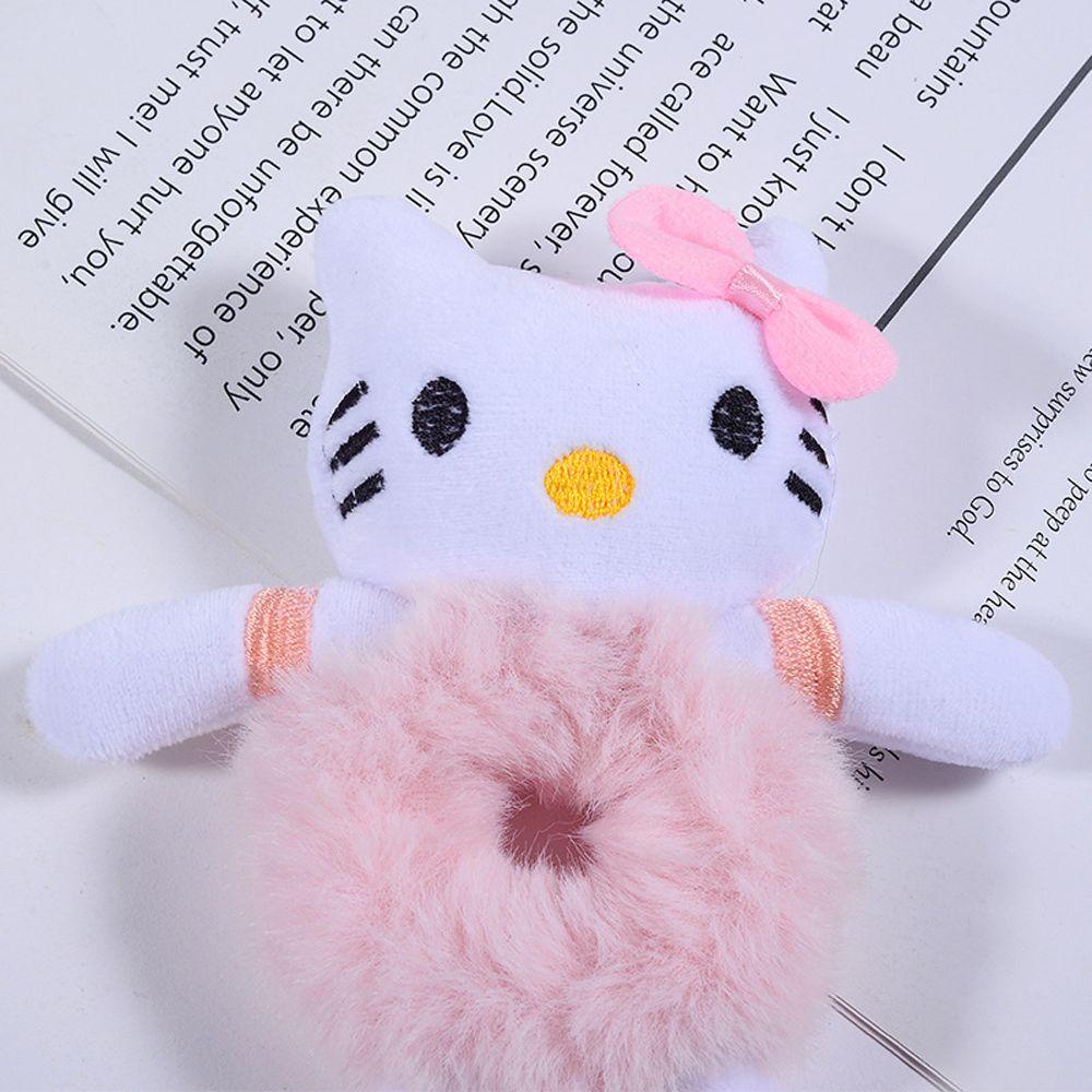 Dây Buộc Tóc Hình Thỏ / Mèo Nhồi Bông Dễ Thương Cho Bé Gái AARON1