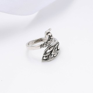 Nhẫn Mở Bạc Hình Chim Công Cổ