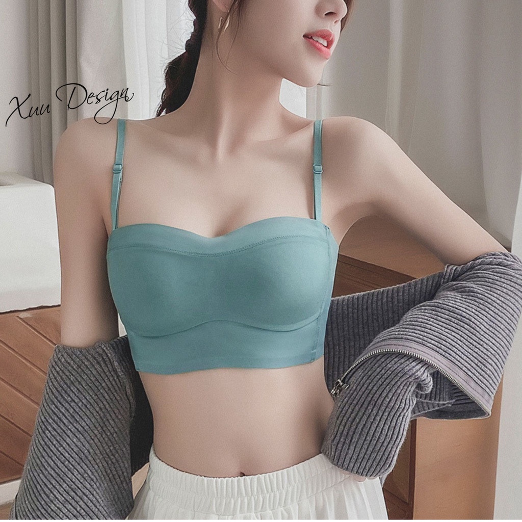 Áo lót ngực su bản to Xuu, đệm mỏng vừa, dây quai áo có thể tháo rời AV08
