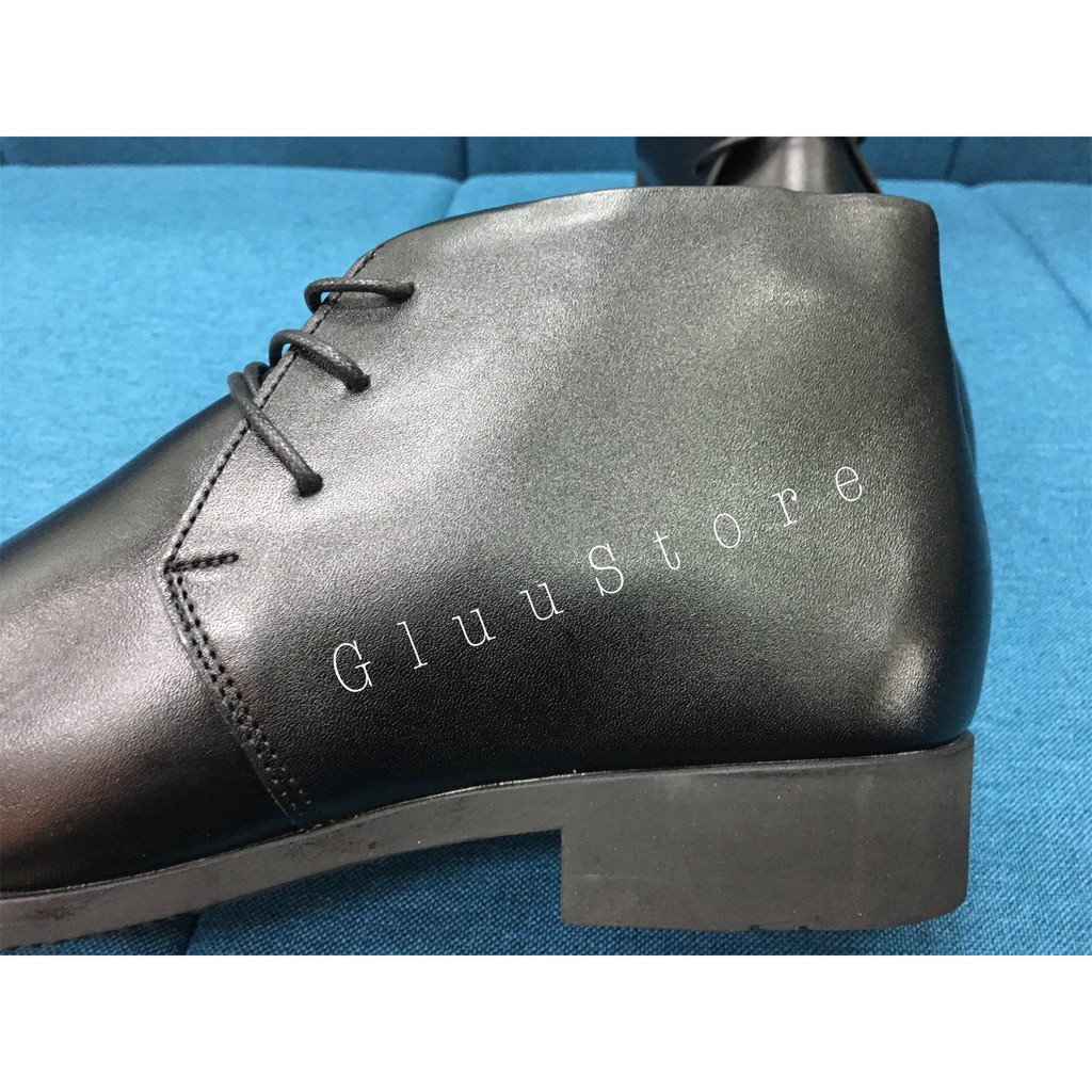 Giày da nam Chukka Boots Dây Buộc da Bò thật cao cấp -o97