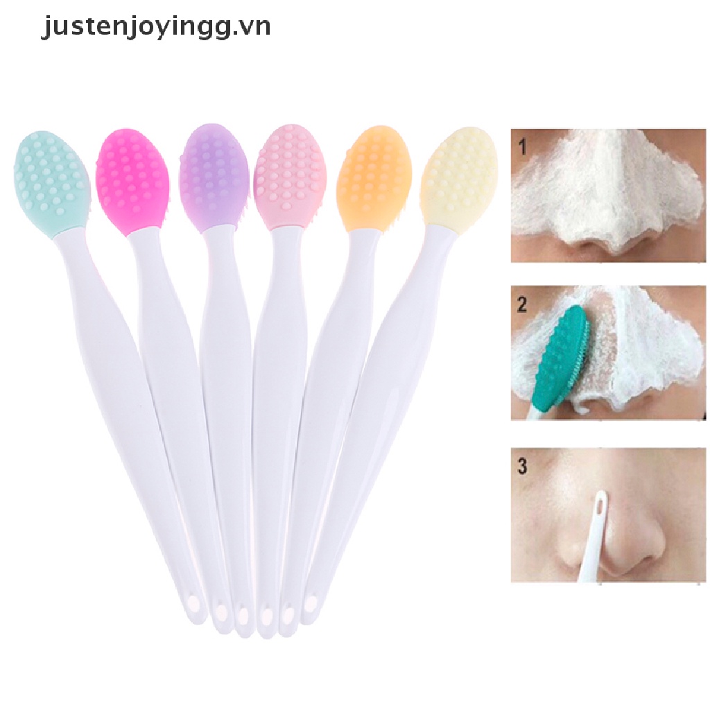 [Hàng mới về] Cọ silicon loại bỏ mụn đầu đen vùng mũi làm sạch lỗ chân lông chăm sóc da tiện dụng