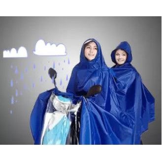 Áo mưa 2 đầu kính trong suốt phủ xe máy không che đèn, cho tình nhân hai người, loại dày cao cấp, rain wear rainwear