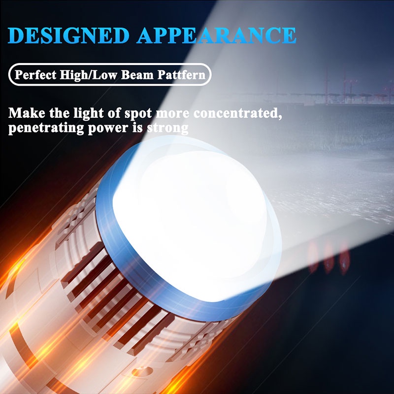 Đèn pha Kevanly bóng LED màu kép H4 BA20D cho xe máy