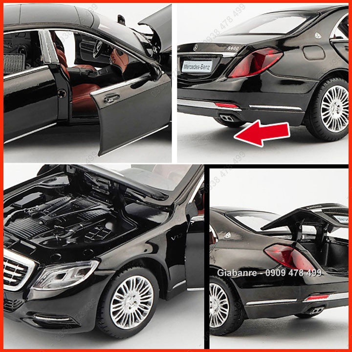 Xe Mô Hình Kim Loại Mercedes S Class S600 Tỉ Lệ 1:32 - Mở 4 Cửa - 9825