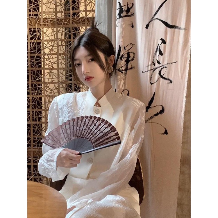 Áo Khoác Vest Tay Dài Dáng Rộng Mỏng Thời Trang Mùa Hè Hàng Mới Dành Cho Bạn Nữ