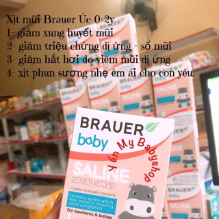 Xịt mũi dạng phun sương Brauer cho bé 0-2 tuổi