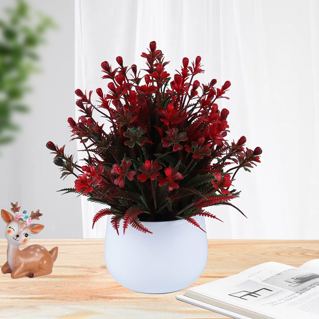 Chậu hoa giả trang trí nhà cửa xinh xắn