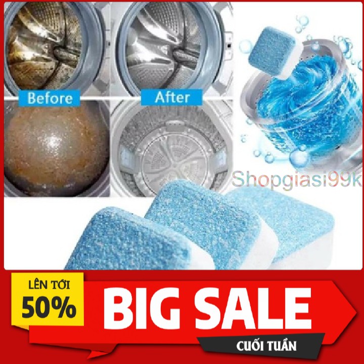 Viên tẩy rửa vệ sinh lồng máy giặt diệt khuẩn khử trùng 𝑮𝑰Á 𝑺Ố𝑪 [1̶0̶K̶  SALE OFF 50%]