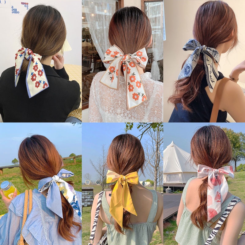 Dây cột tóc kiểu dáng nơ ruy băng nữ tính thời trang