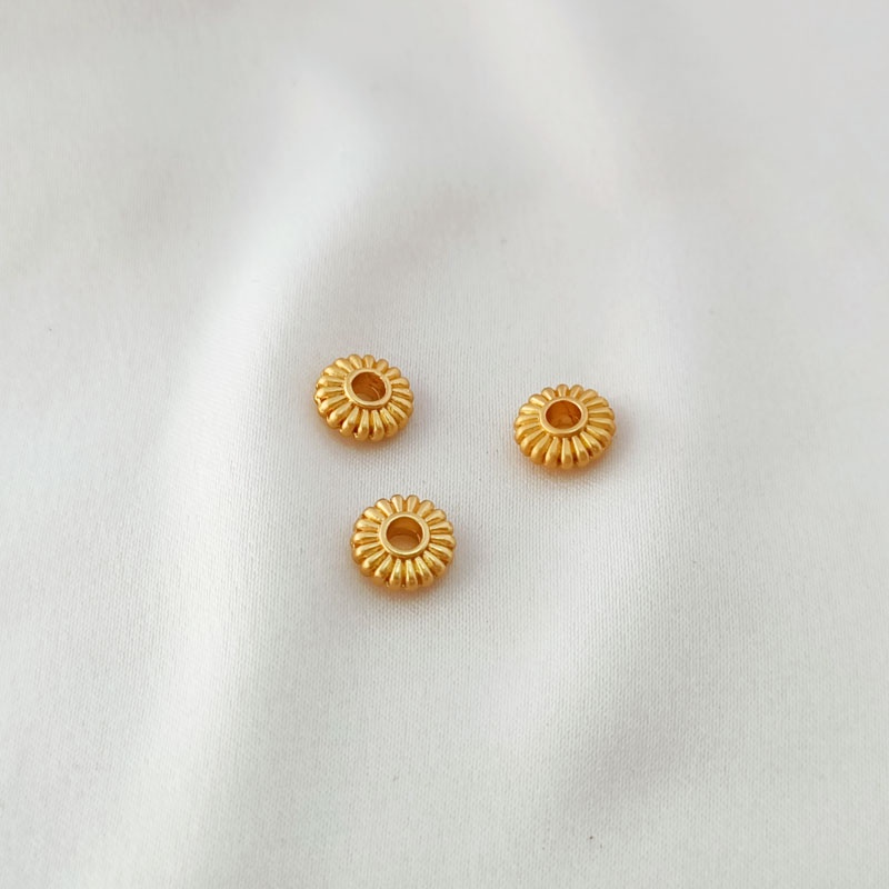 Bộ 10 Phụ Kiện Hình Bướm Màu Vàng Kim Mặt Nhám Dùng Làm Trang Sức DIY