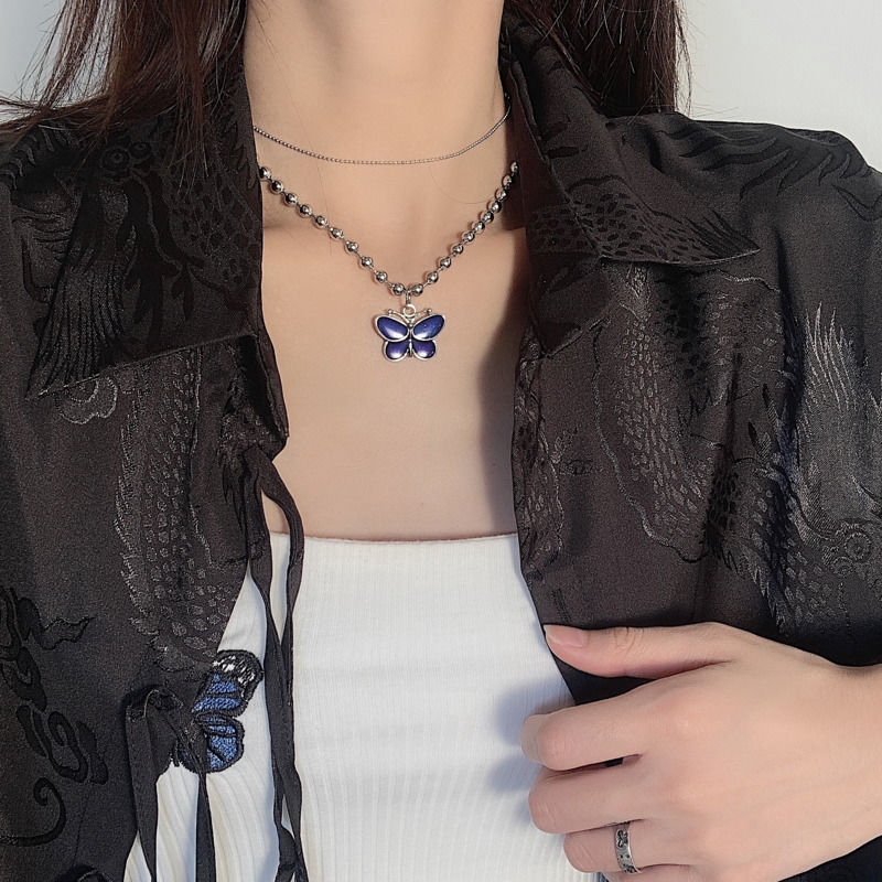 Dây Chuyền Thép Titan Mặt Tròn Hai Lớp Thay Đổi Màu Sắc 22431