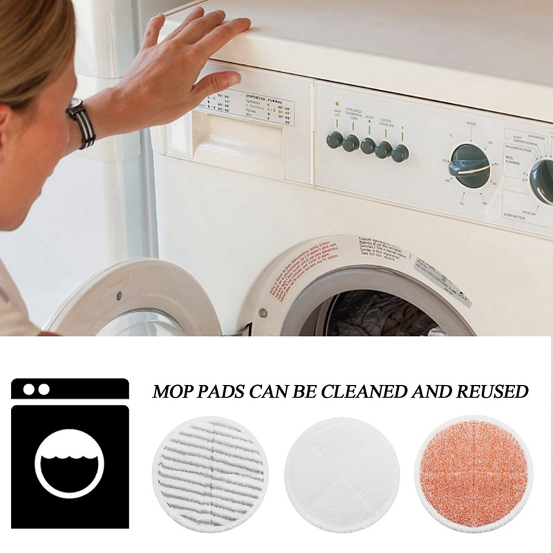 Set 2 Miếng Vải Mềm Thay Thế Cho Cây Lau Nhà Hơi Nước Bissell Spinwave 2039A 2124: 4