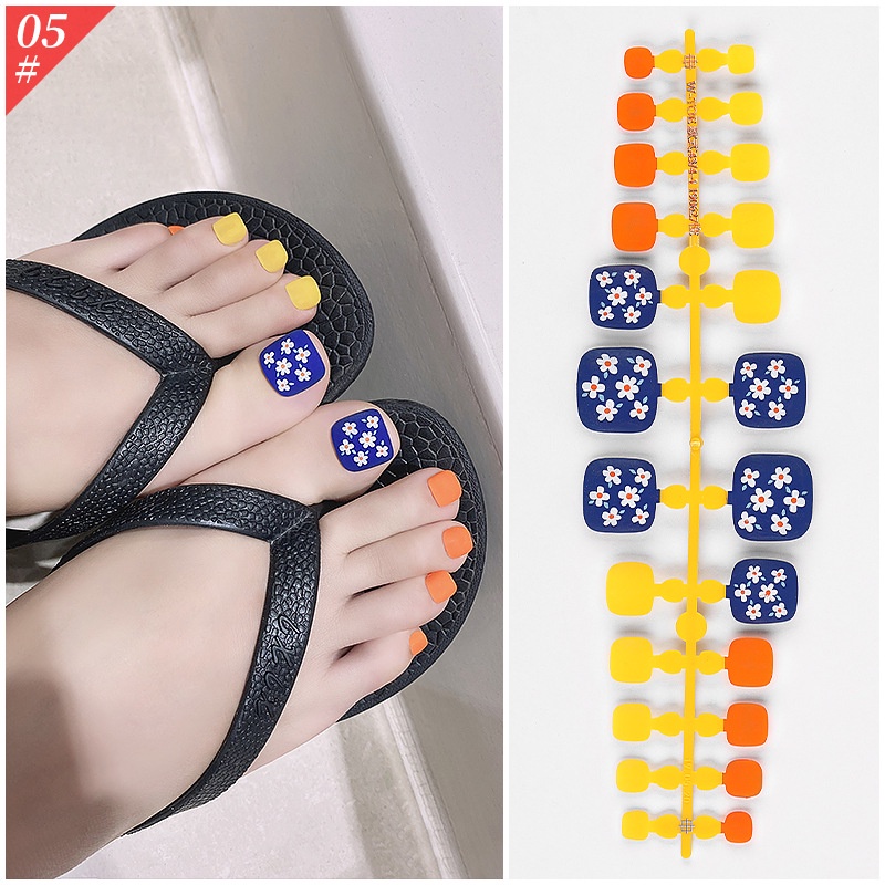 [Hàng mới về] Set 24 móng chân giả kèm keo và dũa móng