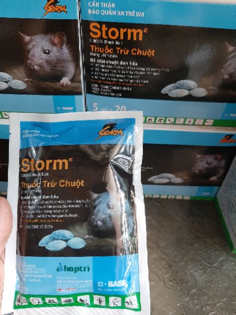 Thuốc diệt chuột Storm 3 gói × 20 viên