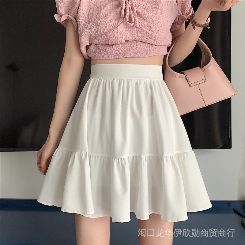 Quần Short Lưng Cao Co Giãn Phong Cách Hàn Quốc Thời Trang Mùa Hè Cho Nữ Chân Váy Chữ A Dáng Ngắn Thiết Kế Xinh Xắn Thời Trang