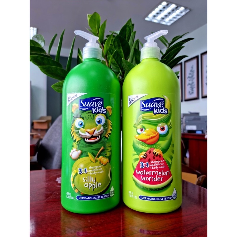 Sữa tắm+ gội trẻ em 3in1 Suave Kids 1,18 lít