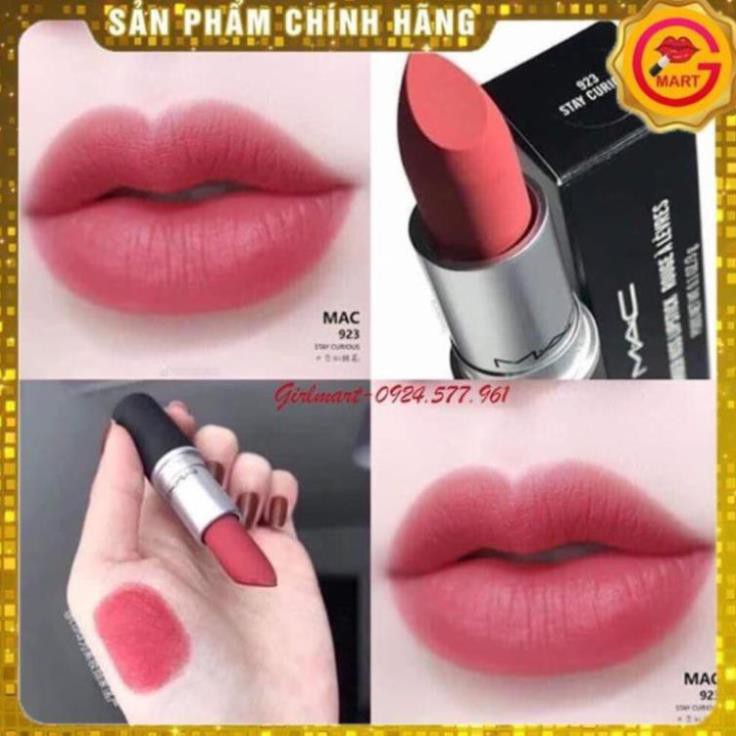 Son MAC Powder Kiss Màu 923 Stay Curious Đỏ Cam Đất