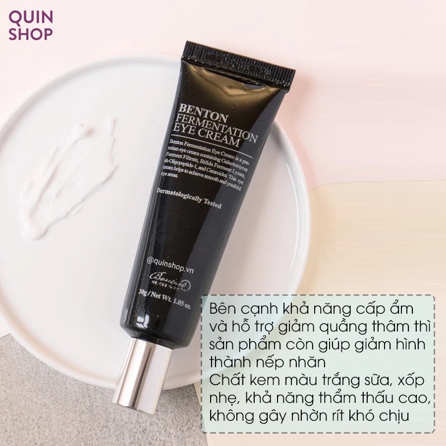 Kem Dưỡng Mắt Chống Lão Hóa, Giảm Quần Thâm, Bọng Mắt Benton Fermentation Eye Cream