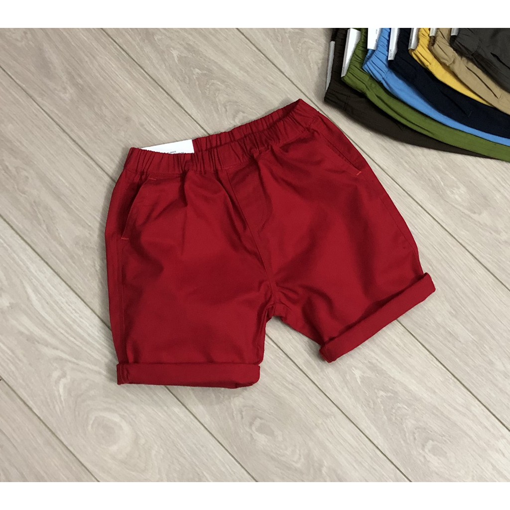 Quần short Uniqlo bé trai size đại chất vải kaki  mềm màu sắc tươi trẻ