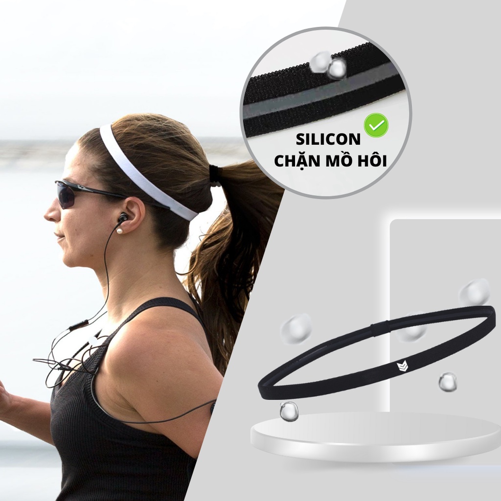 Băng đô thể thao Redikick chống trượt, chặn mồ hôi, co giãn headband tập Gym, bóng rổ, bóng đá, chạy bộ, bóng chuyền