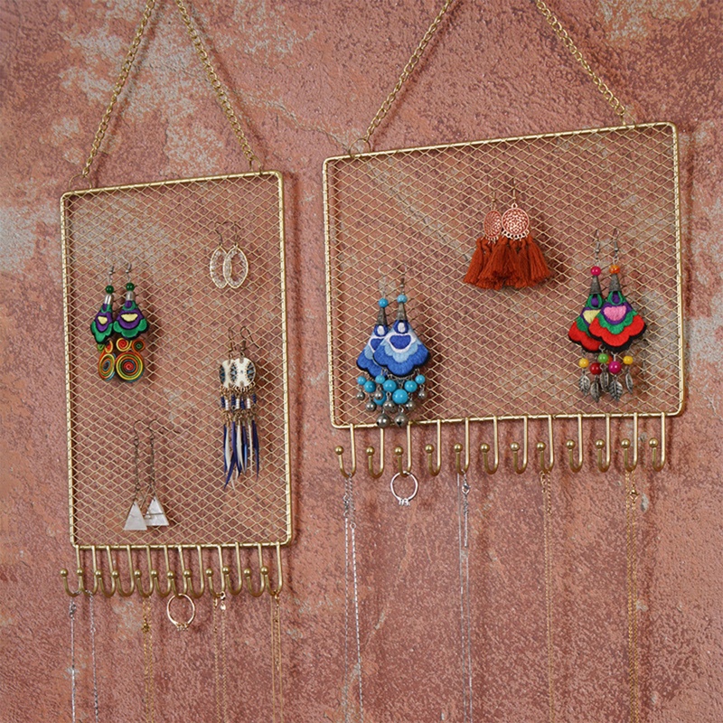 Giá Đỡ Treo Trang Sức / Đồng Hồ / Bông Tai / Vòng Tay Có Móc Gắn Tường