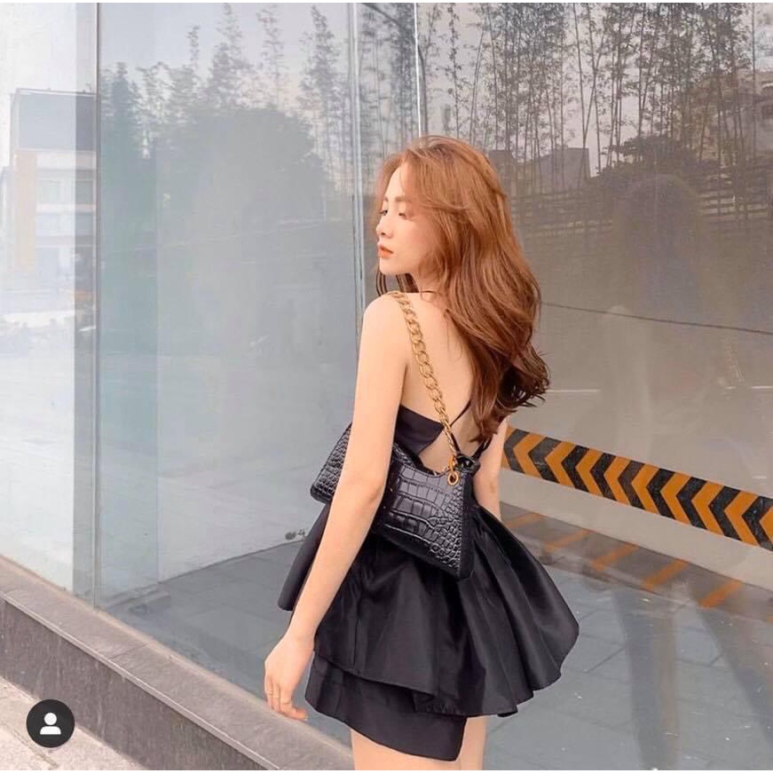 Set áo Pelum hai dây hở lưng quần Soot QD Fashion